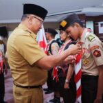 Sekda Muba Lepas Kontingen Lomba Tingkat Regu Pramuka Penggalang Empat (LT-IV)