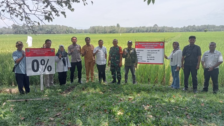 Pemerintah Desa Suka Maju dan BPD Gelar Titik Nol Pembangunan Talut Jalan Usaha Tani