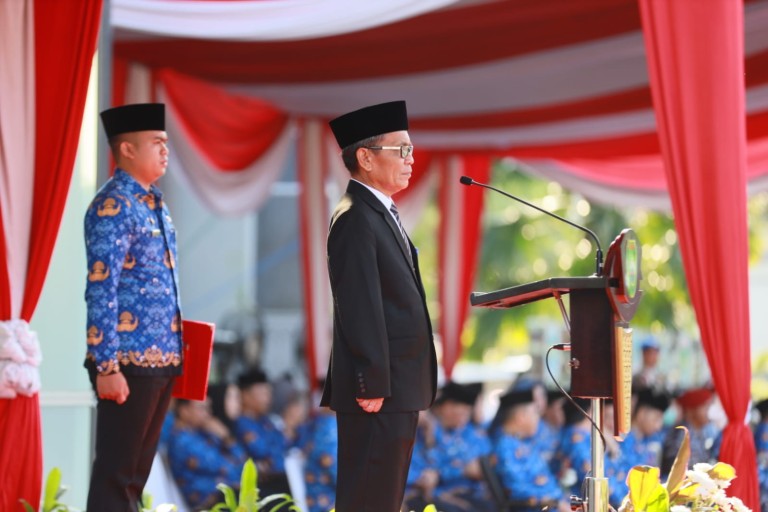 Jadi Irup Upacara Harkitnas ke-115, Sekda Sumsel Bacakan Sambutan Plt Menkominfo