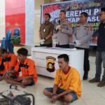 Gercep.. Polres Muba Amankan 4 Tersangka dari 2 Lokasi Masakan Minyak Terbakar