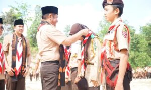 Peserta Perkemahan Temu Karya Pramuka Madrasah Diajak Masifkan Sosialisasi GSMP ke Seluruh Penjuru Sumsel 