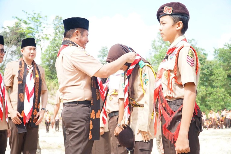 Peserta Perkemahan Temu Karya Pramuka Madrasah Diajak Masifkan Sosialisasi GSMP ke Seluruh Penjuru Sumsel 