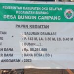 Berikan Klarifikasi Lokasi Proyek Saluran Dranase di Dusun 5, Kades: Kemungkinan Kemarin Sempat Terhapus oleh Bocil