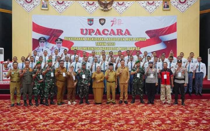 Upacara Penyerahan Paskibraka Musi Rawas 2023, Membangun Kedisiplinan dan Kepemimpinan Generasi Muda