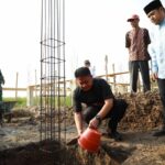 Gubernur Sumsel Letakan Batu Pertama Gedung Madrasah Aliyah Al-Minhajul Islamiyah Pulo Kerto Gandus