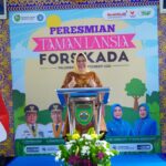 Pj Ketua TP PKK Muba Hadiri Peresmian Taman Lansia Forsikada