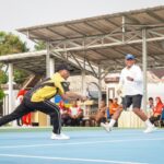 Resmikan Lapangan Tennis PA Sekayu, Pj Bupati H Apriyadi Sempatkan Bermain Tennis