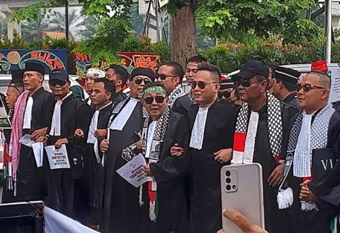 Bela Palestina, Ratusan Praktisi Hukum dan Advokat Gelar Aksi Solidaritas di Halaman DPRD Sumsel