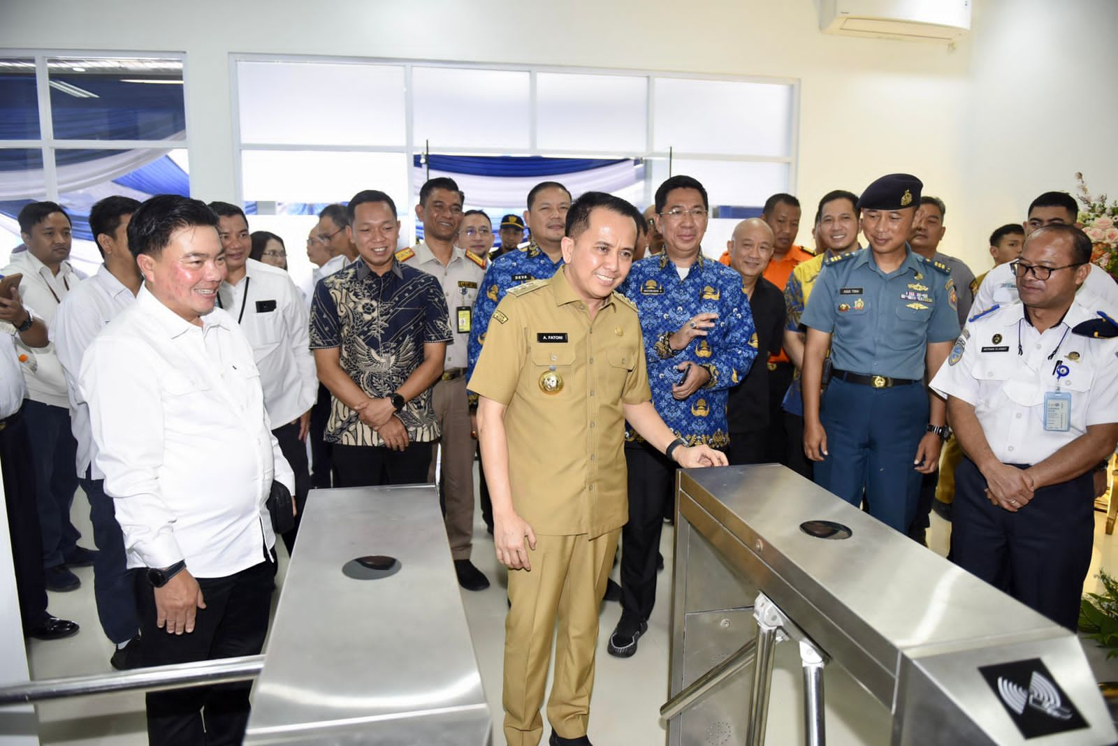 Pj Gubernur Agus Fatoni Peresmian Renovasi Gedung Terminal Pelabuhan Boom Baru Palembang