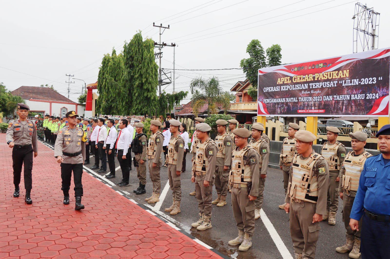 Jelang Nataru, Polres Muba Apel Gelar Pasukan Operasi Lilin Musi 2023