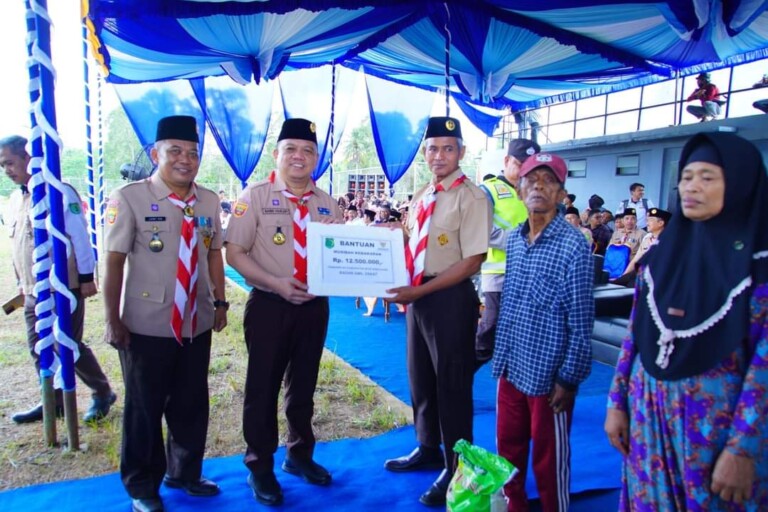 Pj Bupati Sandi Fahlepi Pimpin Upacara Peringatan Hari Baden Powell ke-167 di Lalan