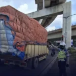 Ada Kecelakaan, Puluhan Kendaraan Jenis Truk Over Dimension dan Over Lading Terjaring Razia Satlantas Polrestabes Palembang