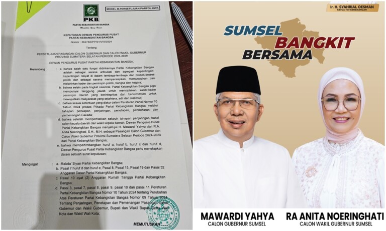 Dukungan Mengalir Deras untuk Matahati, PKB Resmi Usung di Pilgub Sumsel 2024