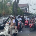 Naik Vespa, RDPS Daftar ke KPU Palembang