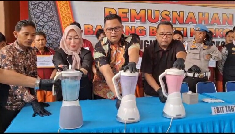 Musnahkan 7,4 Kg Sabu dan 589 Butir Pil Ekstasi, 200 Gram Diantaranya Milik Caleg Gagal